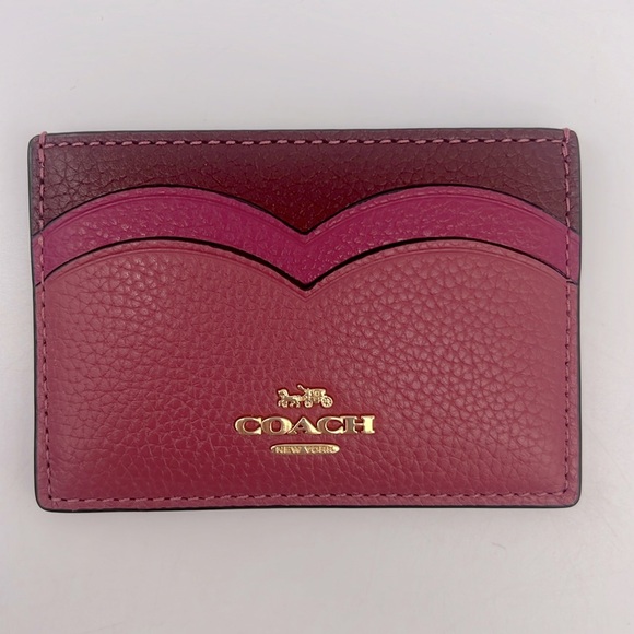 Coach Heart Card Case Rouge Multi - Picture 2 of 13